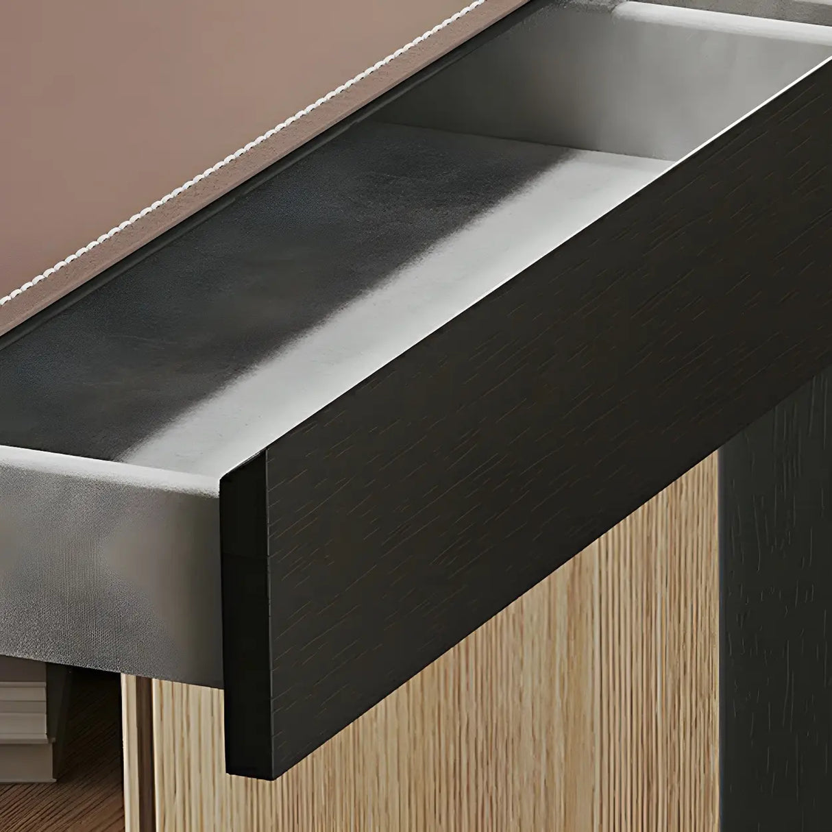 Modern Minimalist Curved Counter Height Wood Bar Table Image - 10