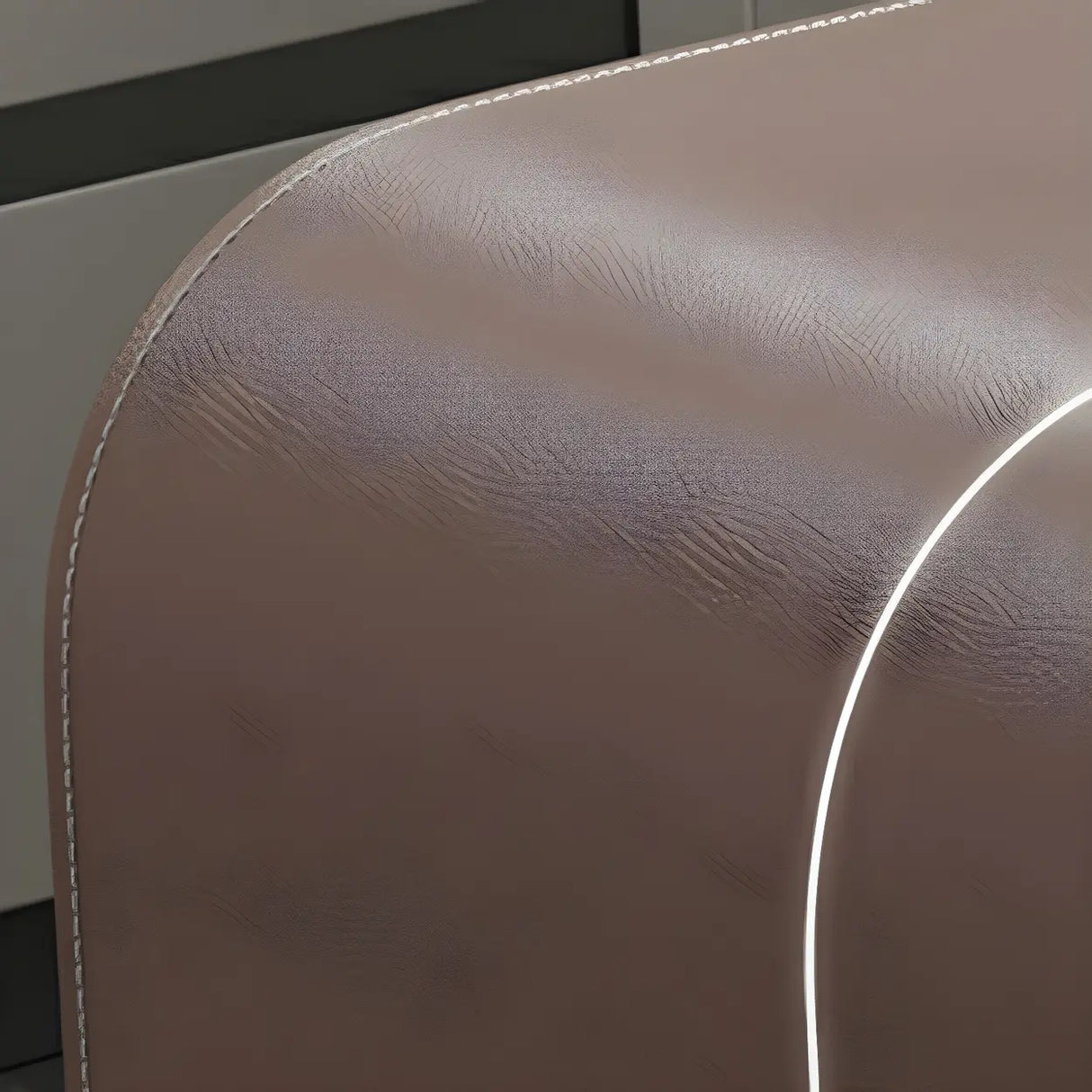 Modern Minimalist Curved Counter Height Wood Bar Table Image - 8