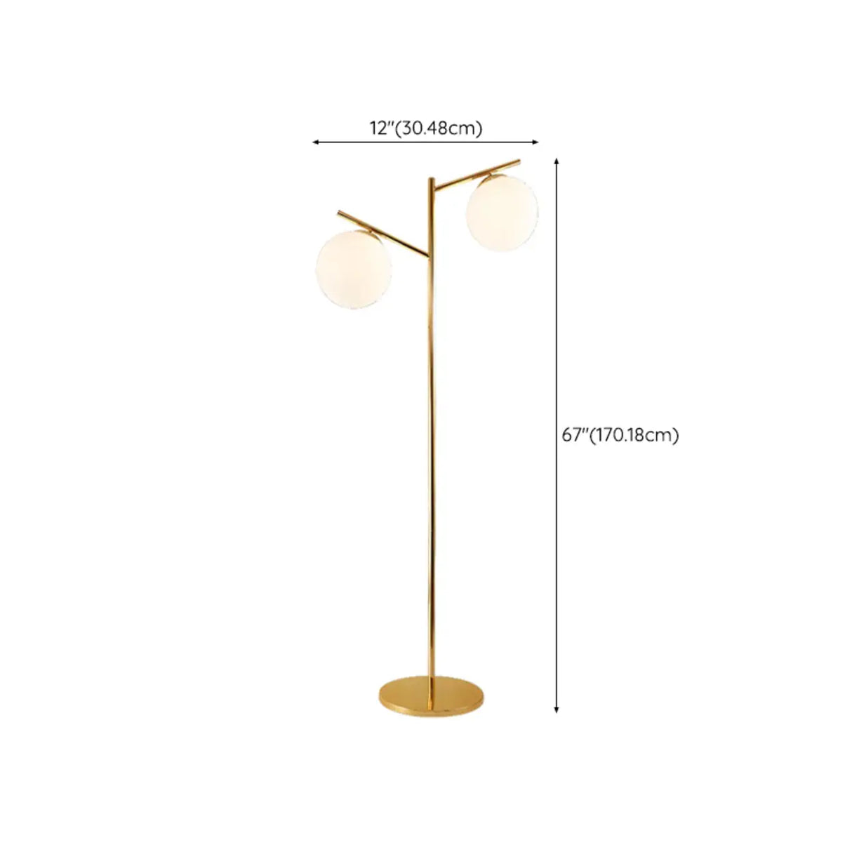 Modern Minimalist Glass Globe Circular Foot Switch Floor Lamp Image - 13