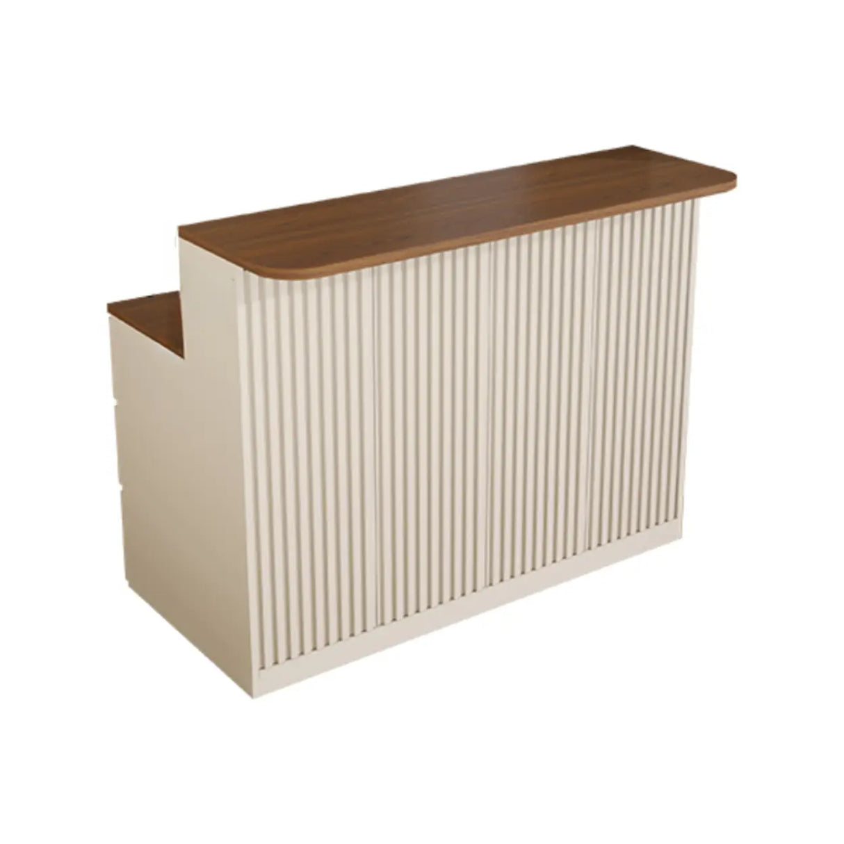 Modern Minimalist Kitchen Bar Set with Wood Stools 2-Piece Image - 3