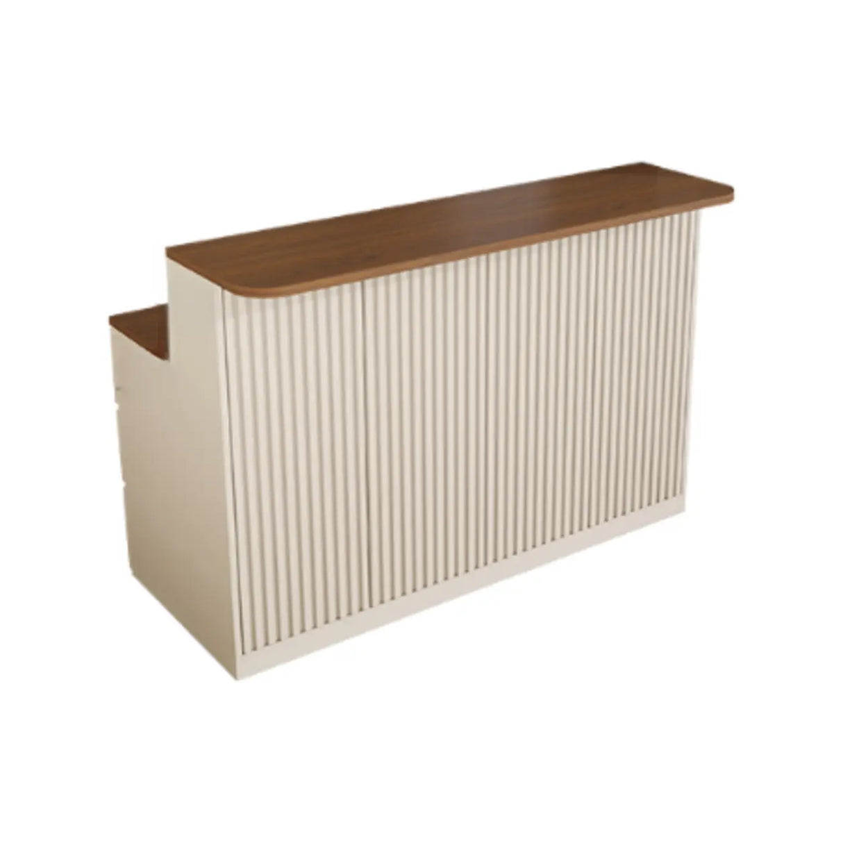 Modern Minimalist Kitchen Bar Set with Wood Stools 2-Piece Image - 5