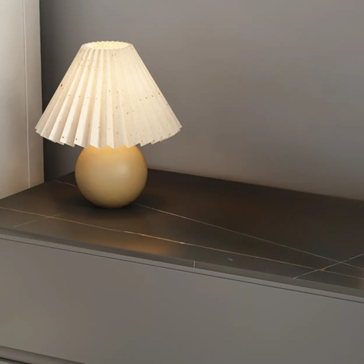 Modern Minimalist Matte Black Nightstand with Drawers Image - 10