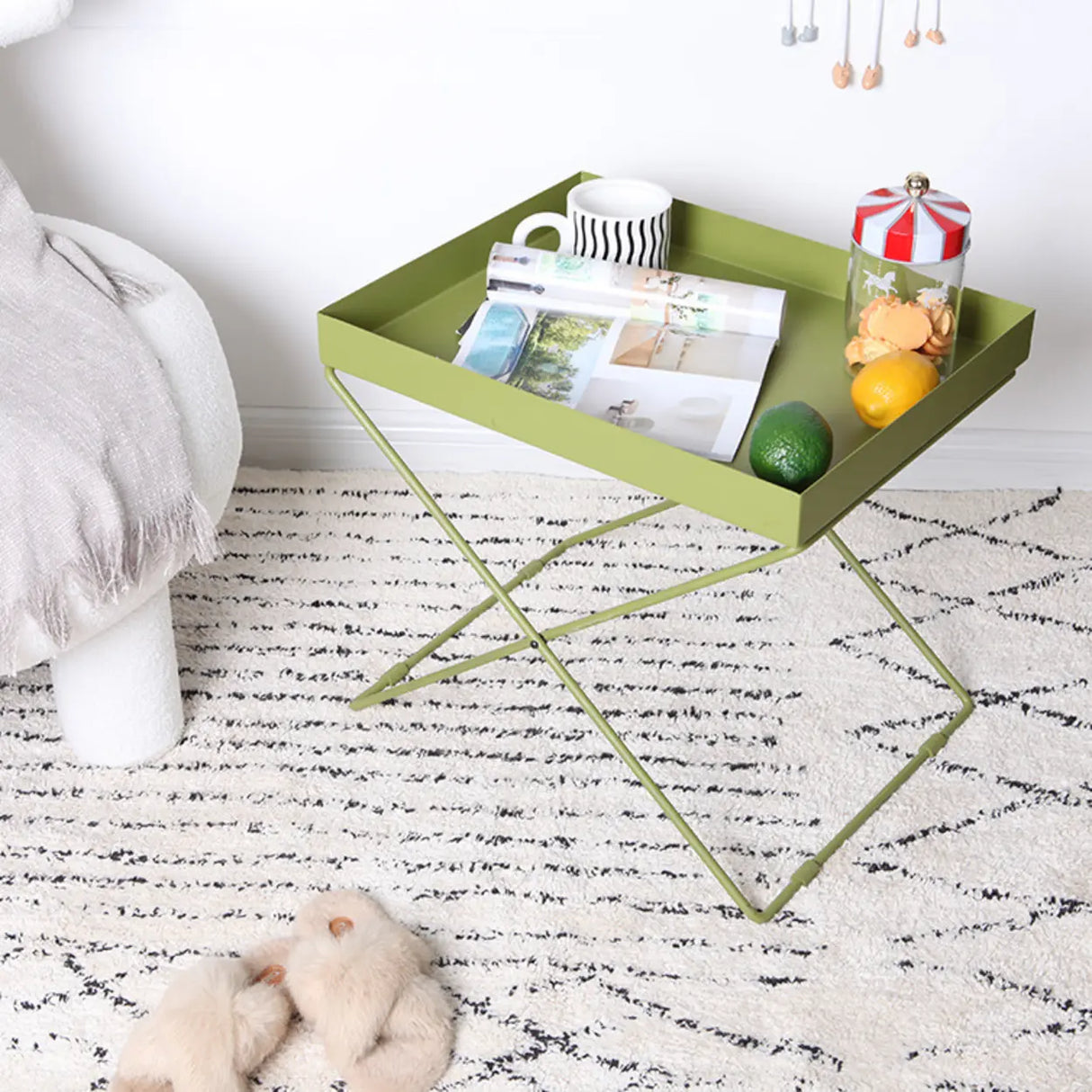 Modern Minimalist Metal Black Small Round Side Tables Image - 4