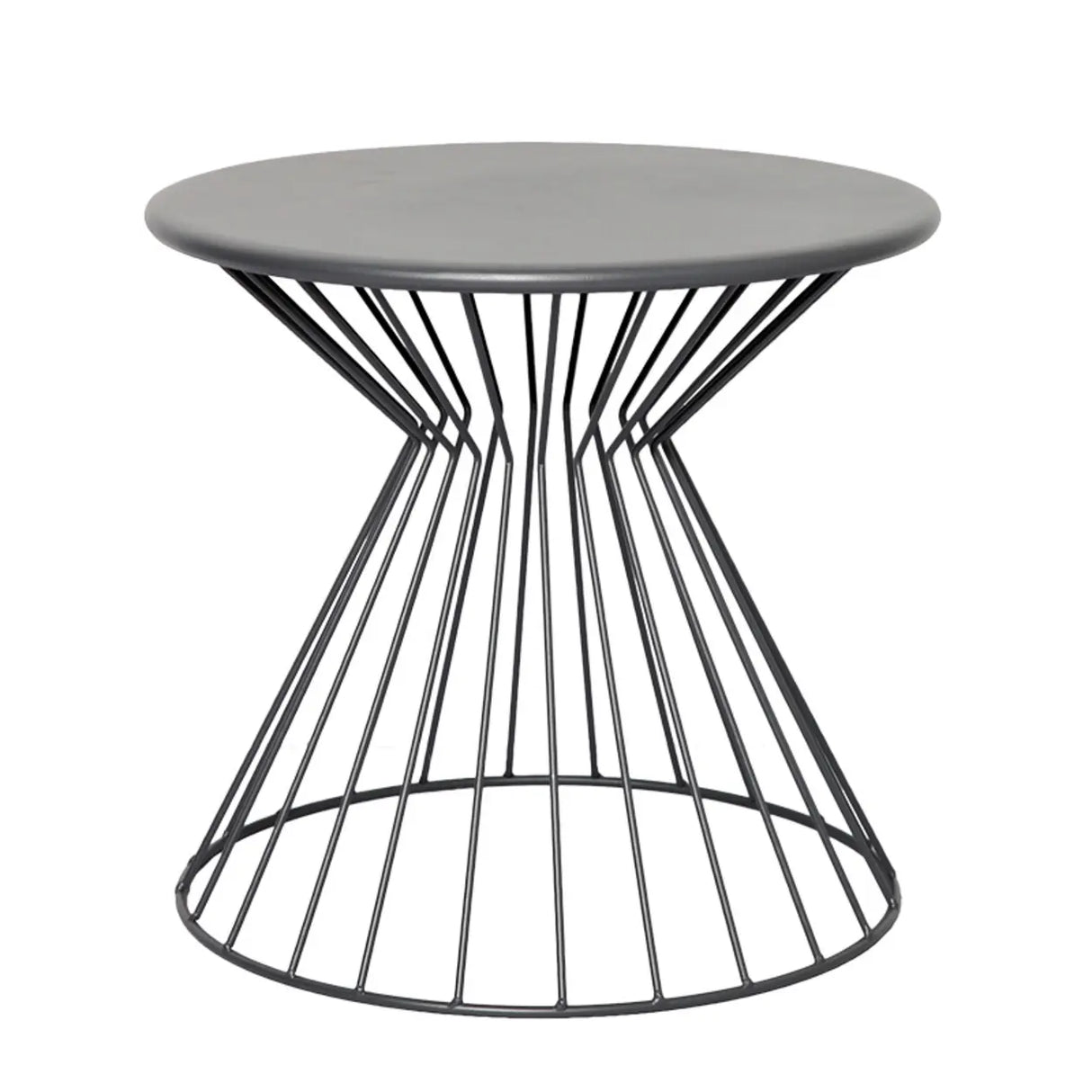 Modern Minimalist Metal Black Small Round Side Tables Image - 9