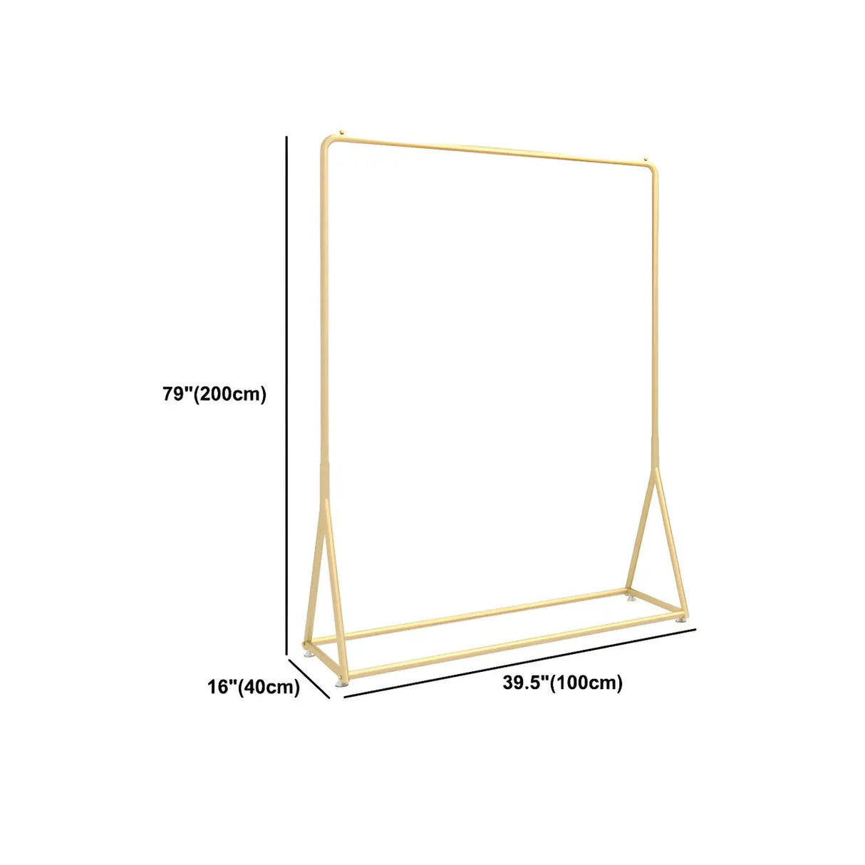Modern Minimalist Metal Gold Large Standing Coat Rack Image - 19