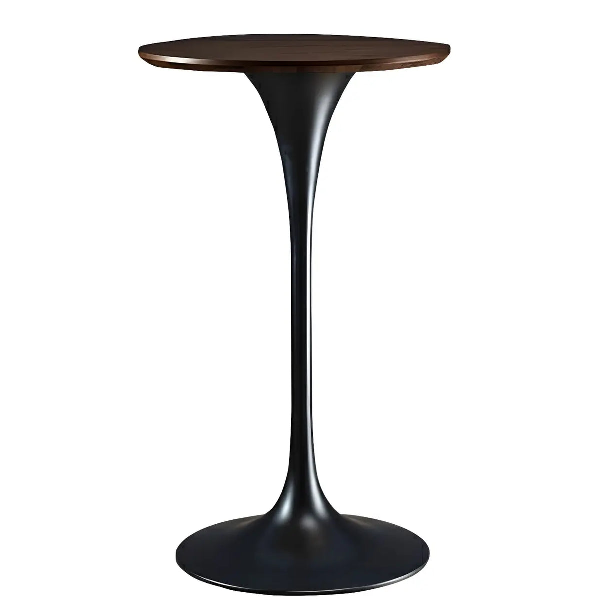 Modern Minimalist Pedestal Small Round Bar Table Image - 27