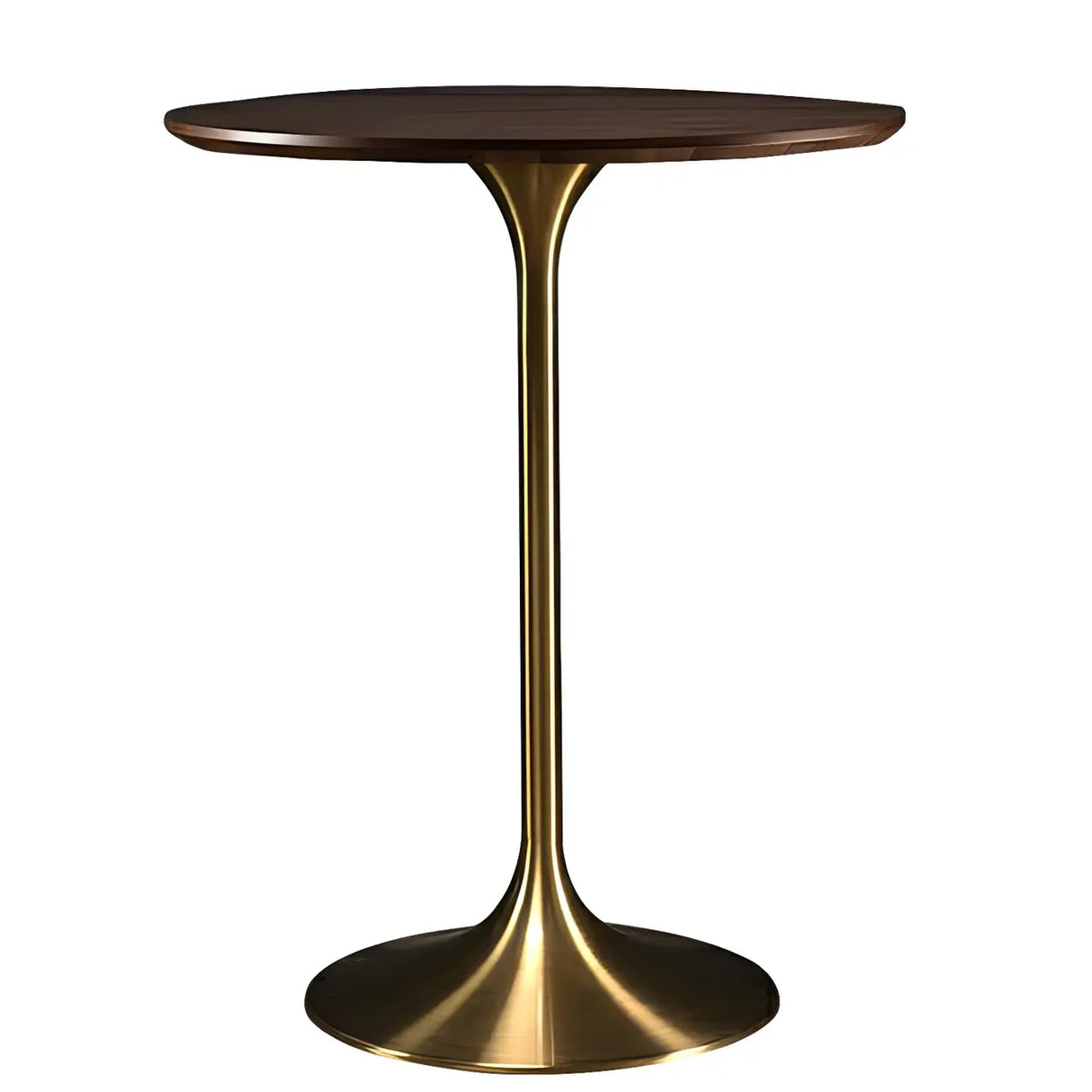 Modern Minimalist Pedestal Small Round Bar Table Image - 33