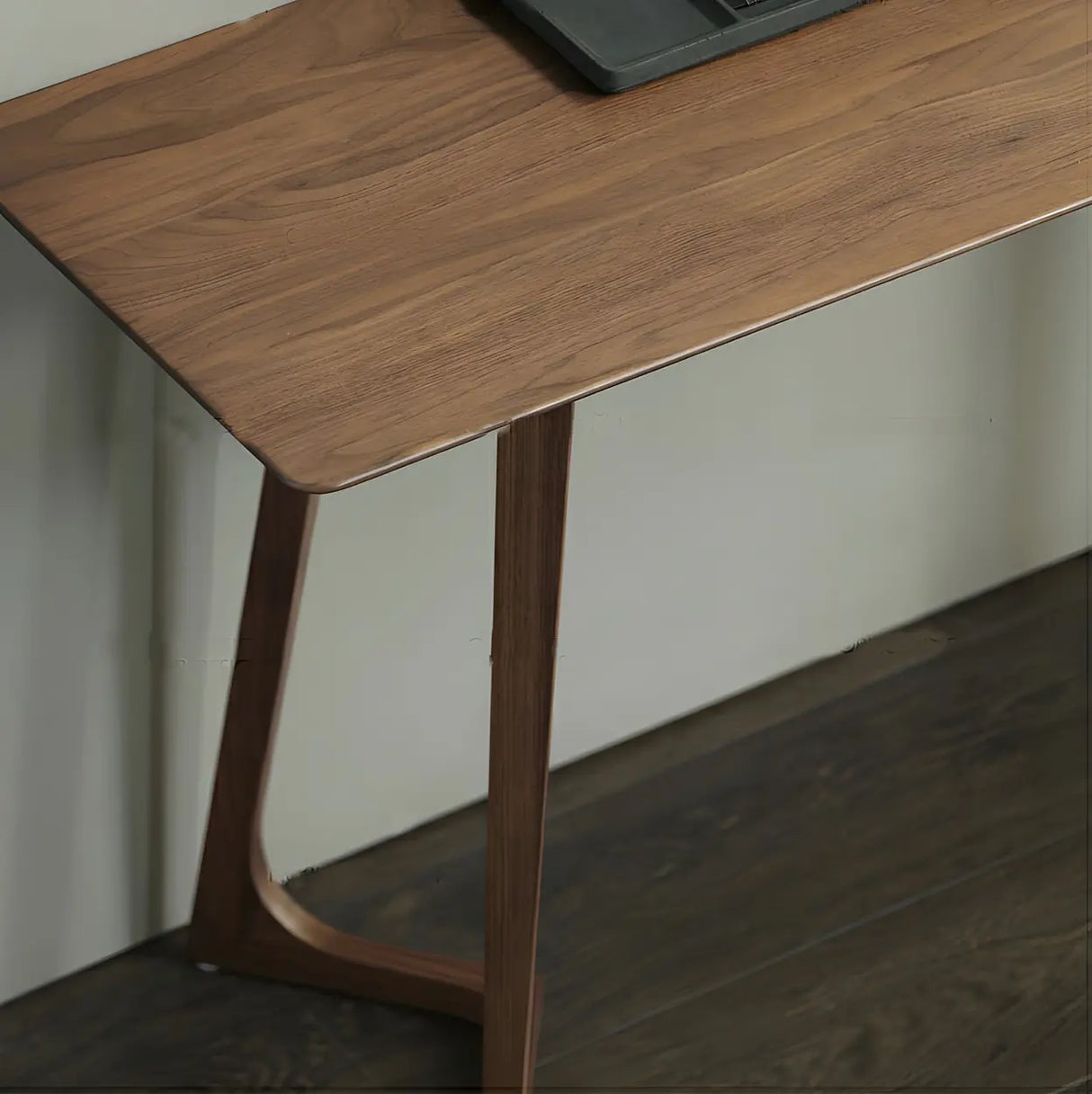 Modern Minimalist Rectangular Wooden Brown Console Table Image - 9