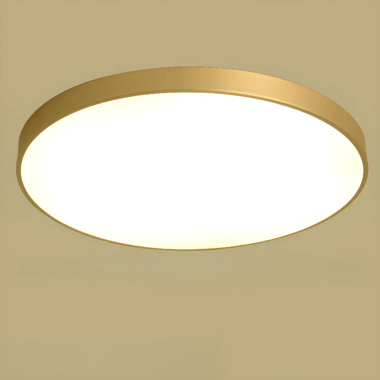 Modern Minimalist Round Gold LED Flush Mount Light Image - 3