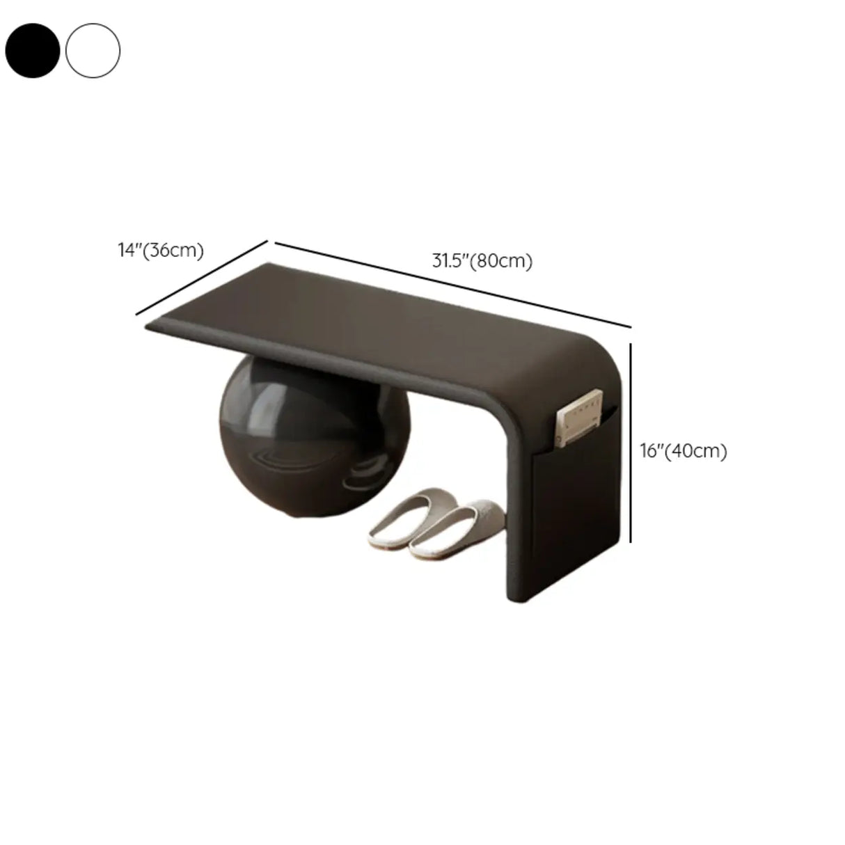 Modern Minimalist Sphere Leg Bench Set for Living Rooms Image - 13