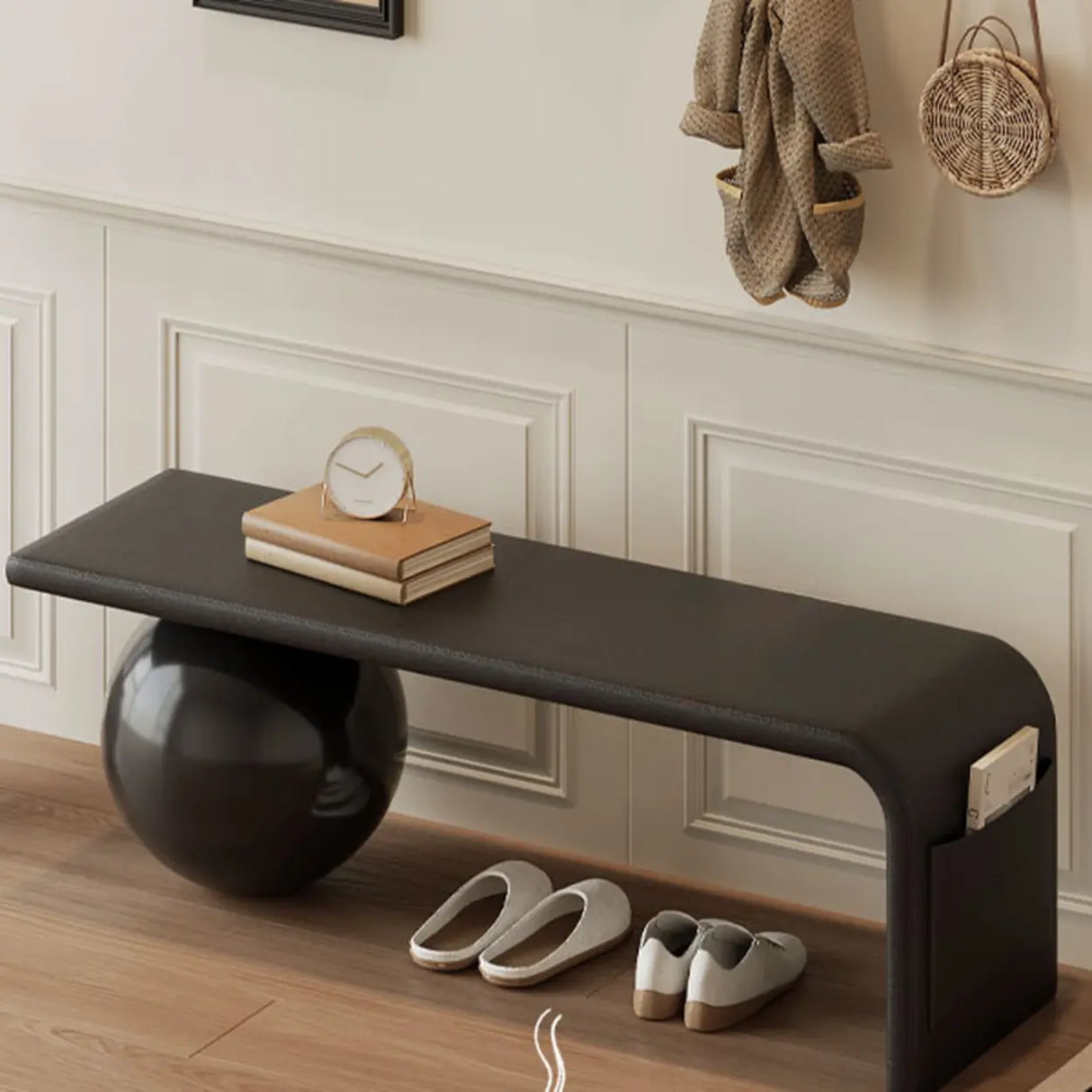 Modern Minimalist Sphere Leg Bench Set for Living Rooms Image - 8