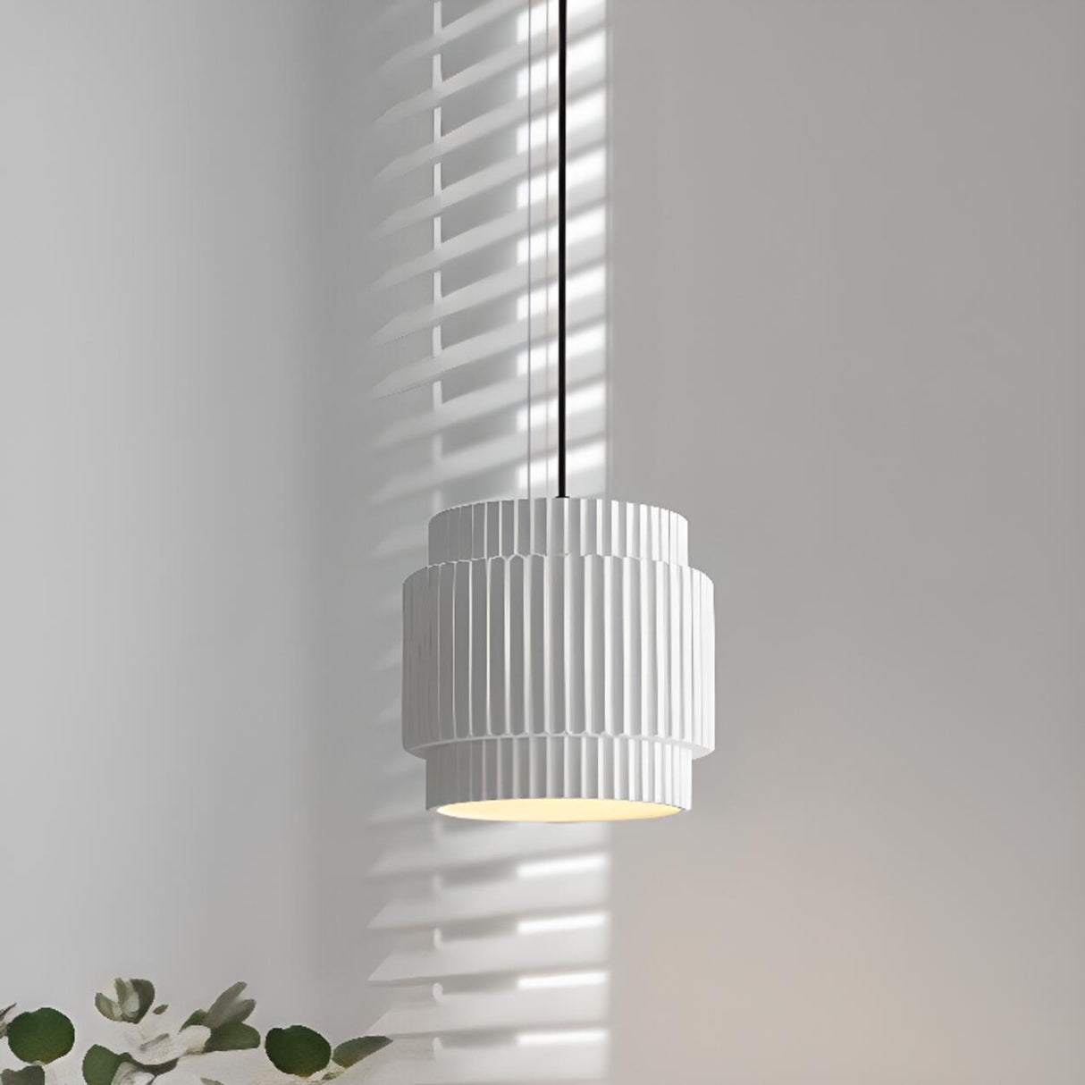 Modern Minimalist Tube Colorful Resin Pendant Light Image - 1