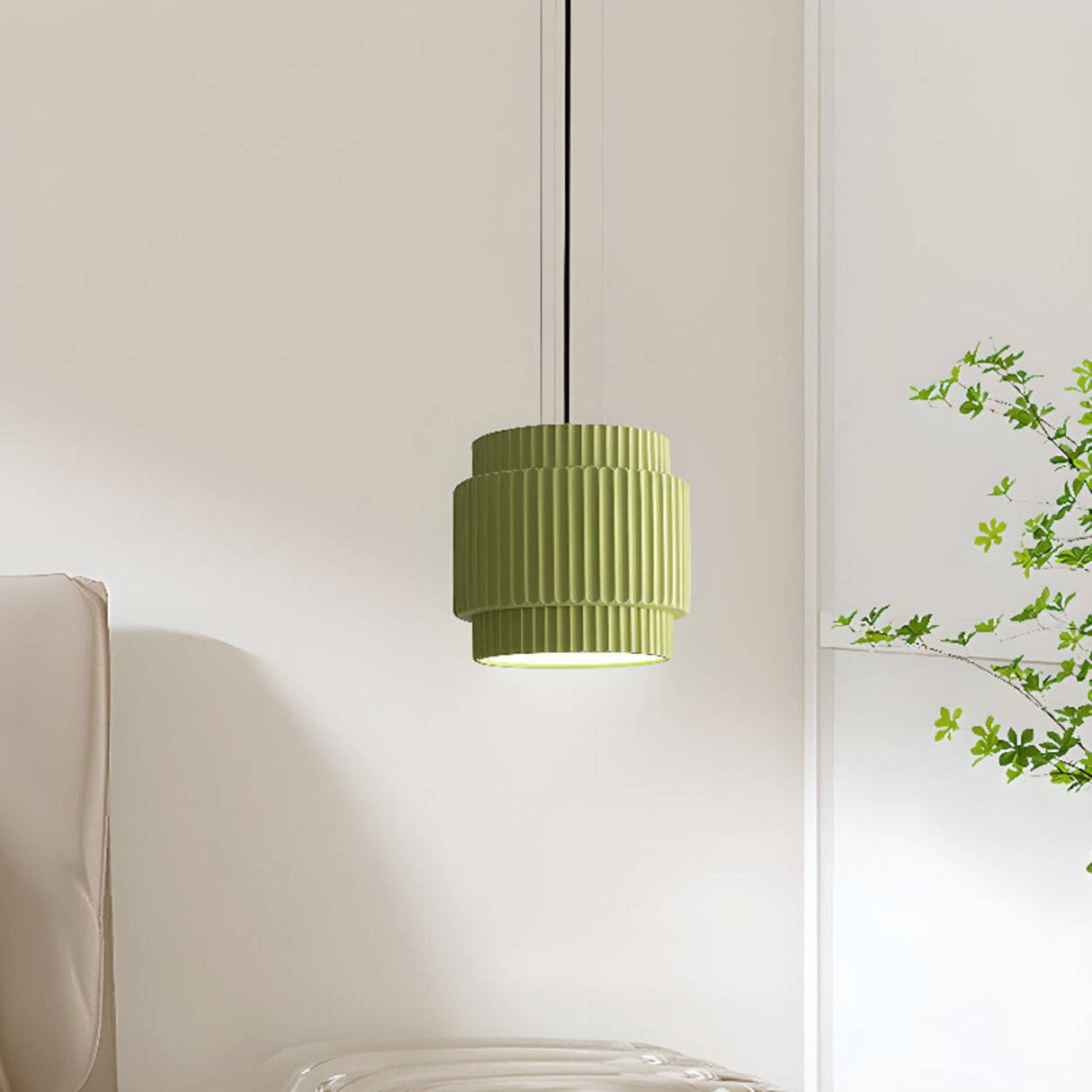 Modern Minimalist Tube Colorful Resin Pendant Light Image - 8