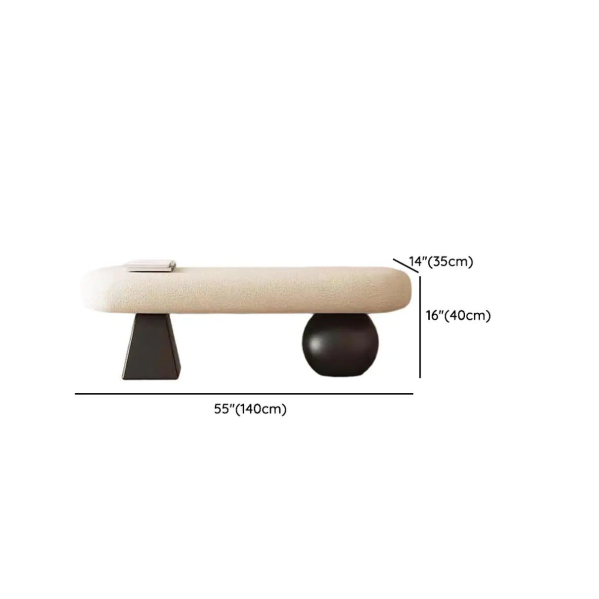 Modern Minimalist Upholstered Bench for Living Room Décor Image - 11