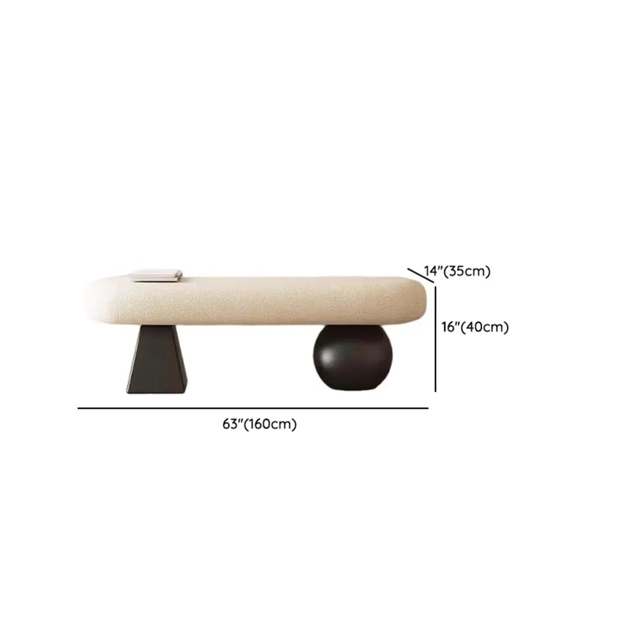 Modern Minimalist Upholstered Bench for Living Room Décor Image - 12