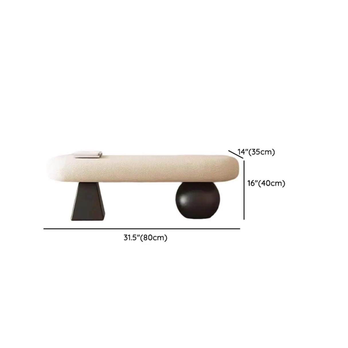 Modern Minimalist Upholstered Bench for Living Room Décor Image - 13