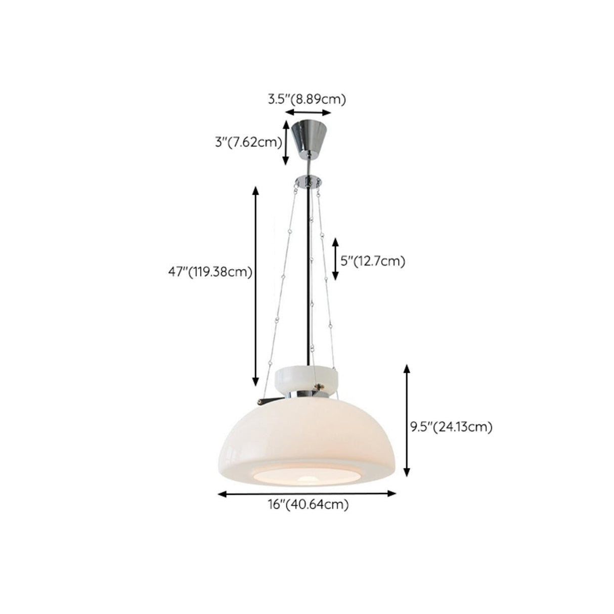 Modern Minimalist White Glass Dome Pendant Light Image - 11