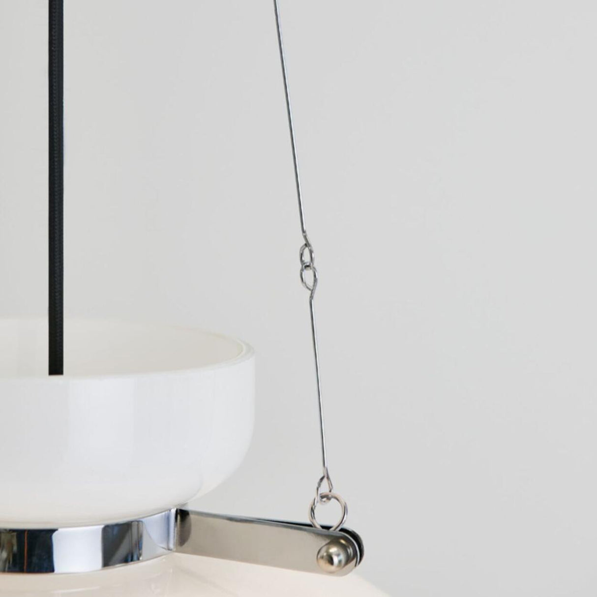 Modern Minimalist White Glass Dome Pendant Light Image - 8