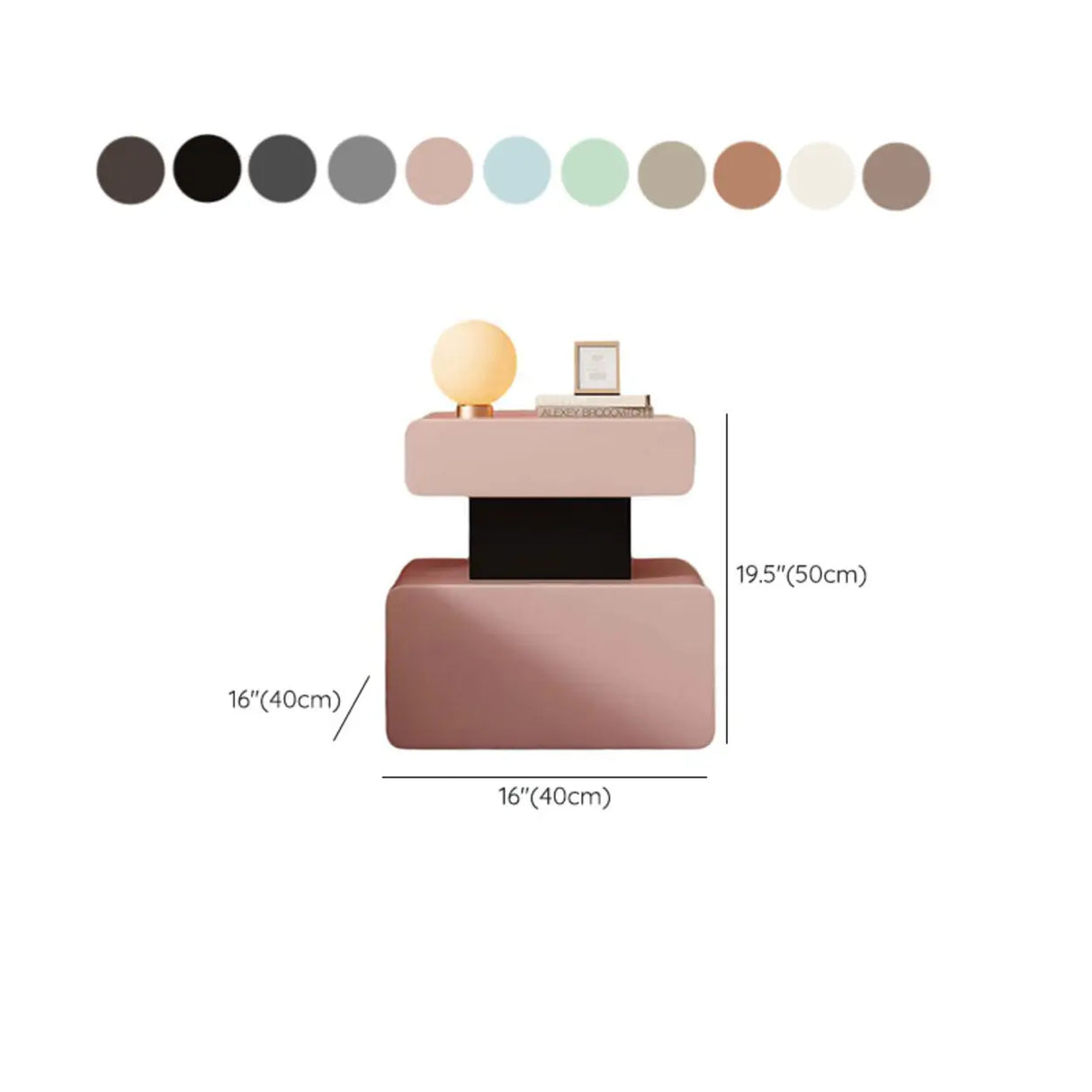 Modern Minimalist White Nightstand with Drawer Storage