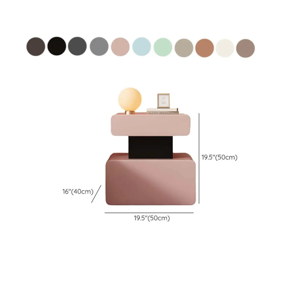 Modern Minimalist White Nightstand with Drawer Storage Image - 18