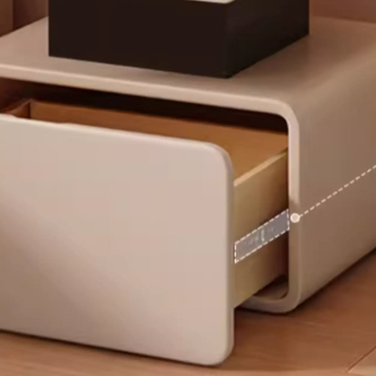 Modern Minimalist White Nightstand with Drawer Storage Image - 8