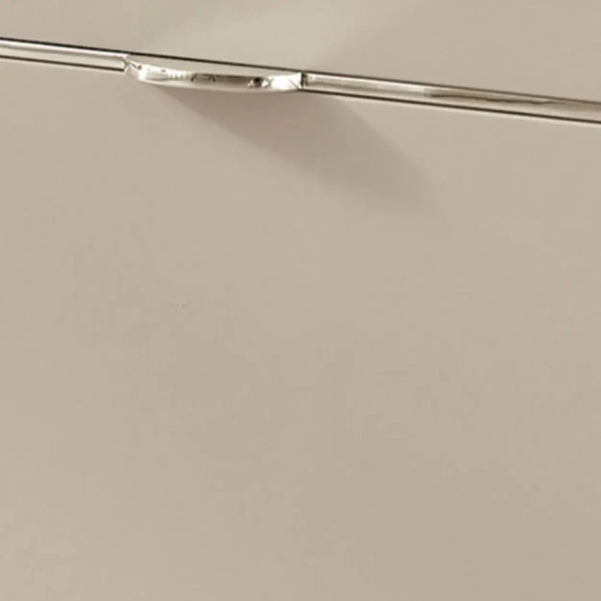 Modern Minimalist White Nightstand with Drawers & Metal Legs Image - 9