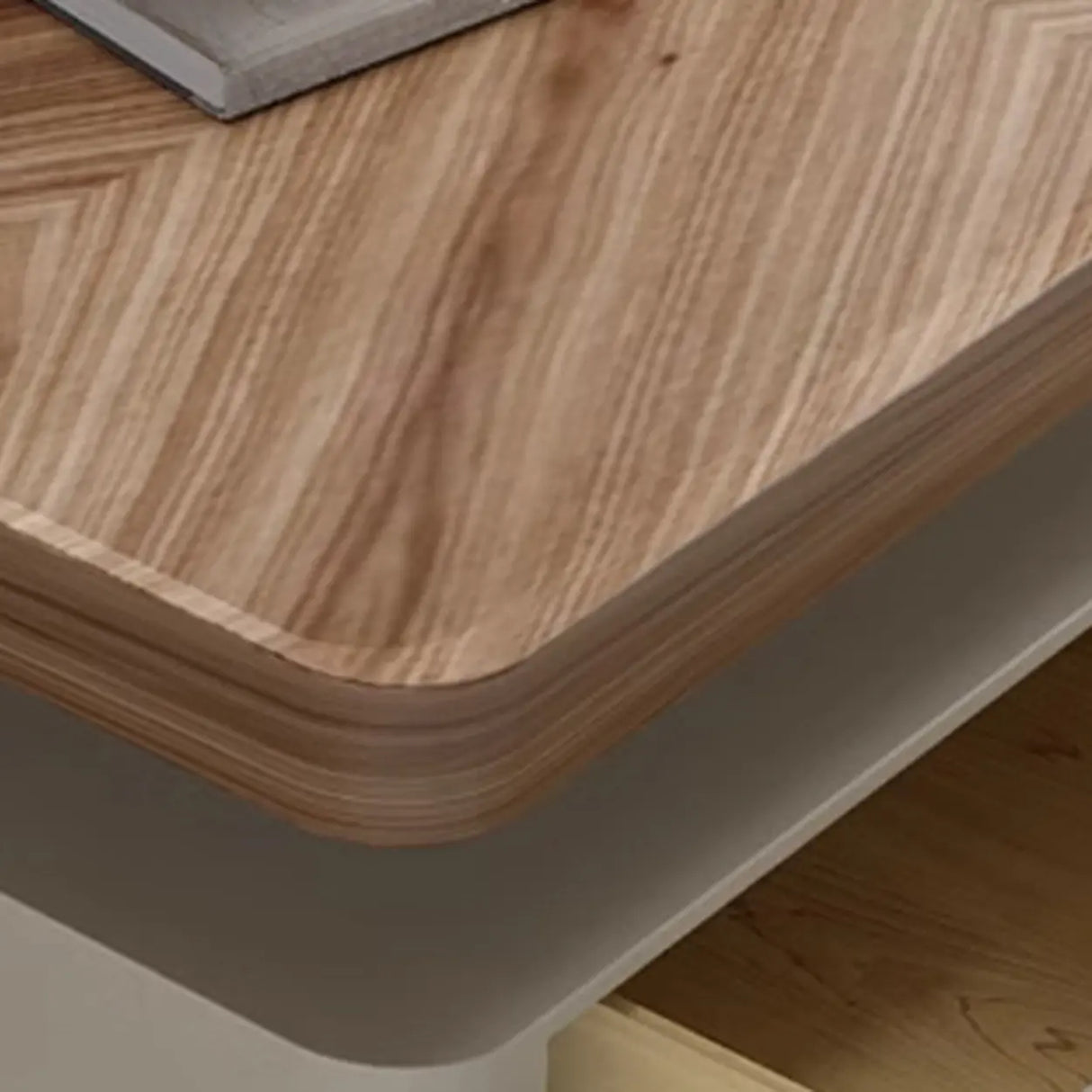 Modern Minimalist Wood TV Stand with Storage Image - 5