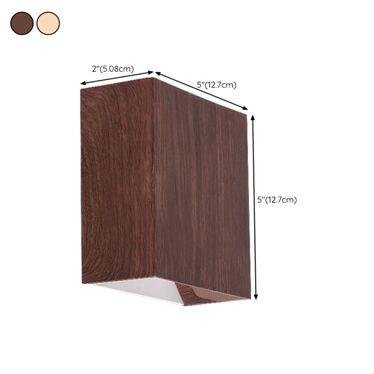 Modern Minimalist Wooden Cube Wall Light