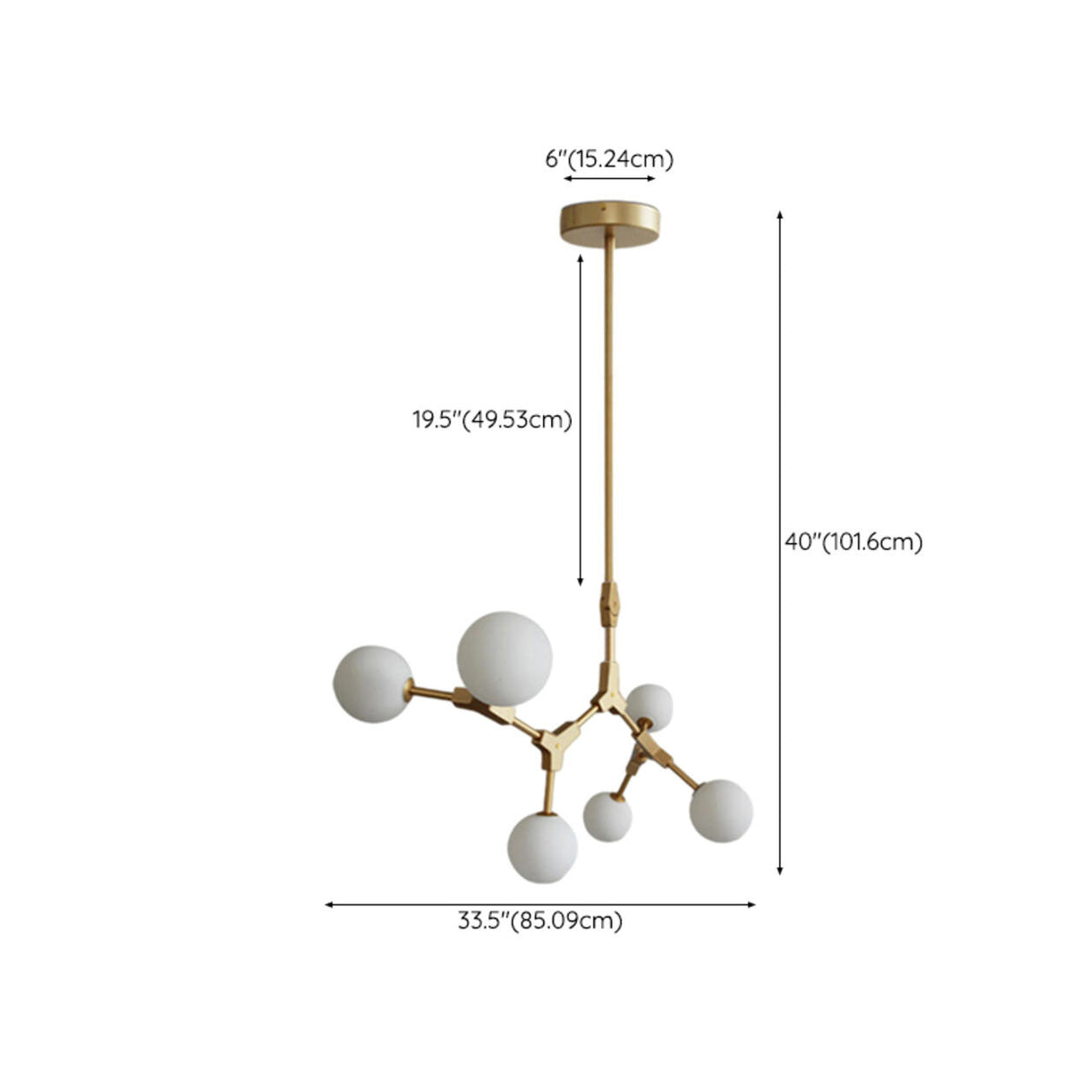 Modern Molecular 8-Light Globe Island Pendant Light