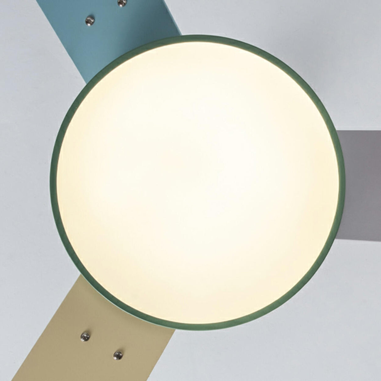 Modern Multi Color 3 Blade LED Ceiling Fan with Light Image - 12