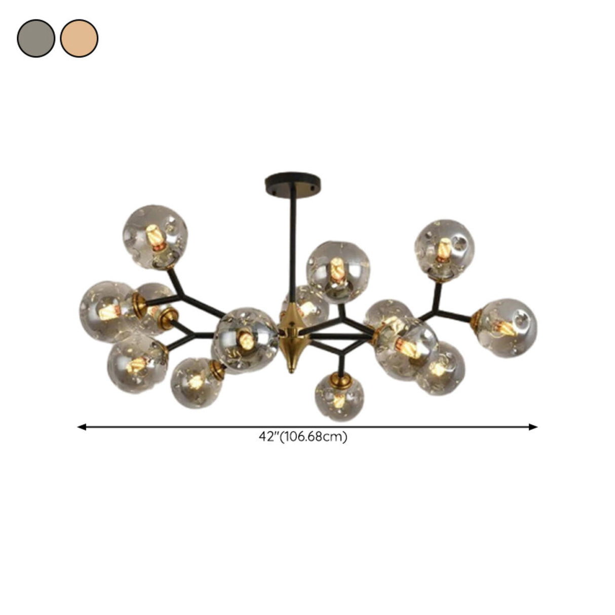 Modern Multi Light Bubble Clear Glass Chandelier Image - 19