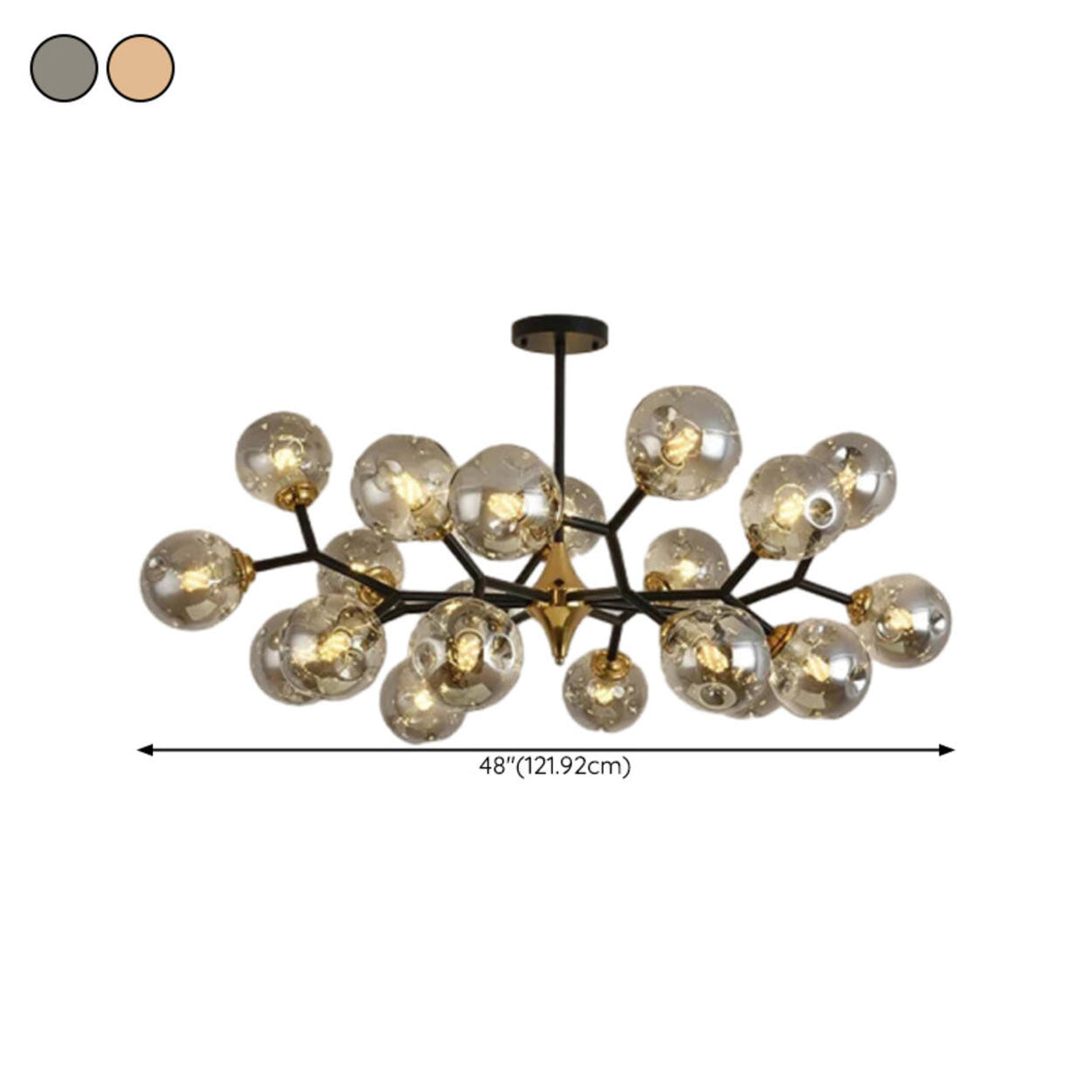 Modern Multi Light Bubble Clear Glass Chandelier Image - 20