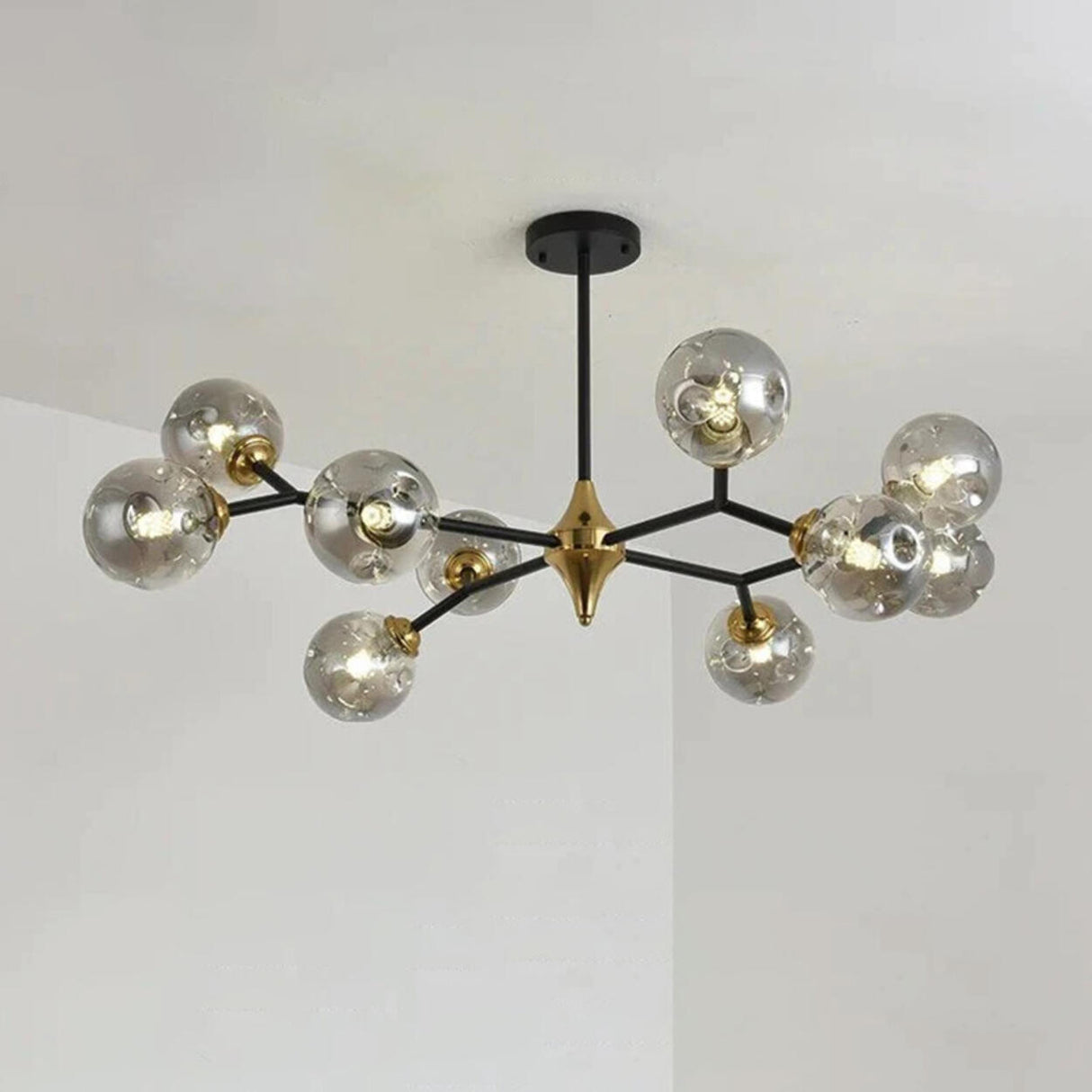 Modern Multi Light Bubble Clear Glass Chandelier Image - 7