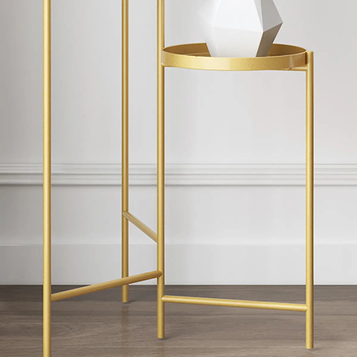 Modern Multi-Tier Orbicular Metal Indoor Gold Plant Stand Image - 11
