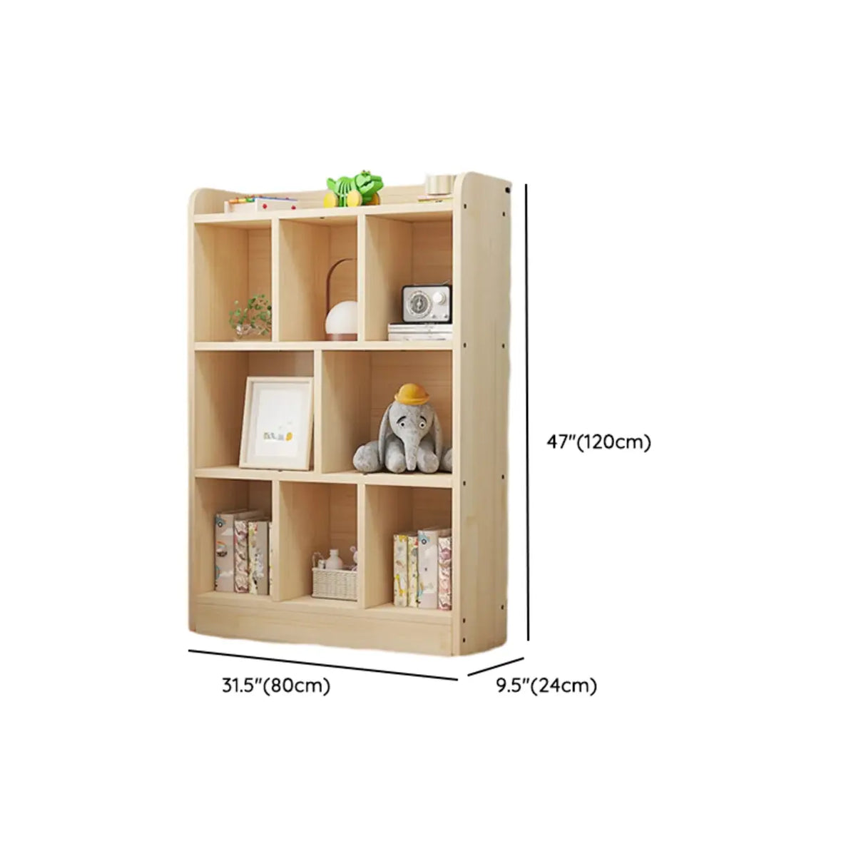 Modern Natural Wood Closed Back Organizer Bookcase Image - 28