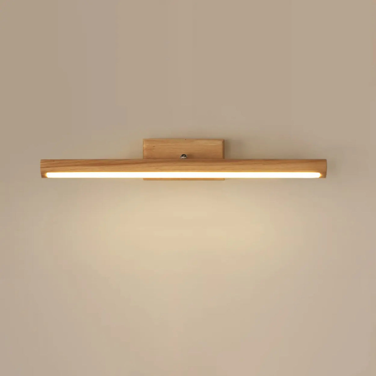 Modern Natural Wood Cylinder Vanity Light Fixtures Image - 10