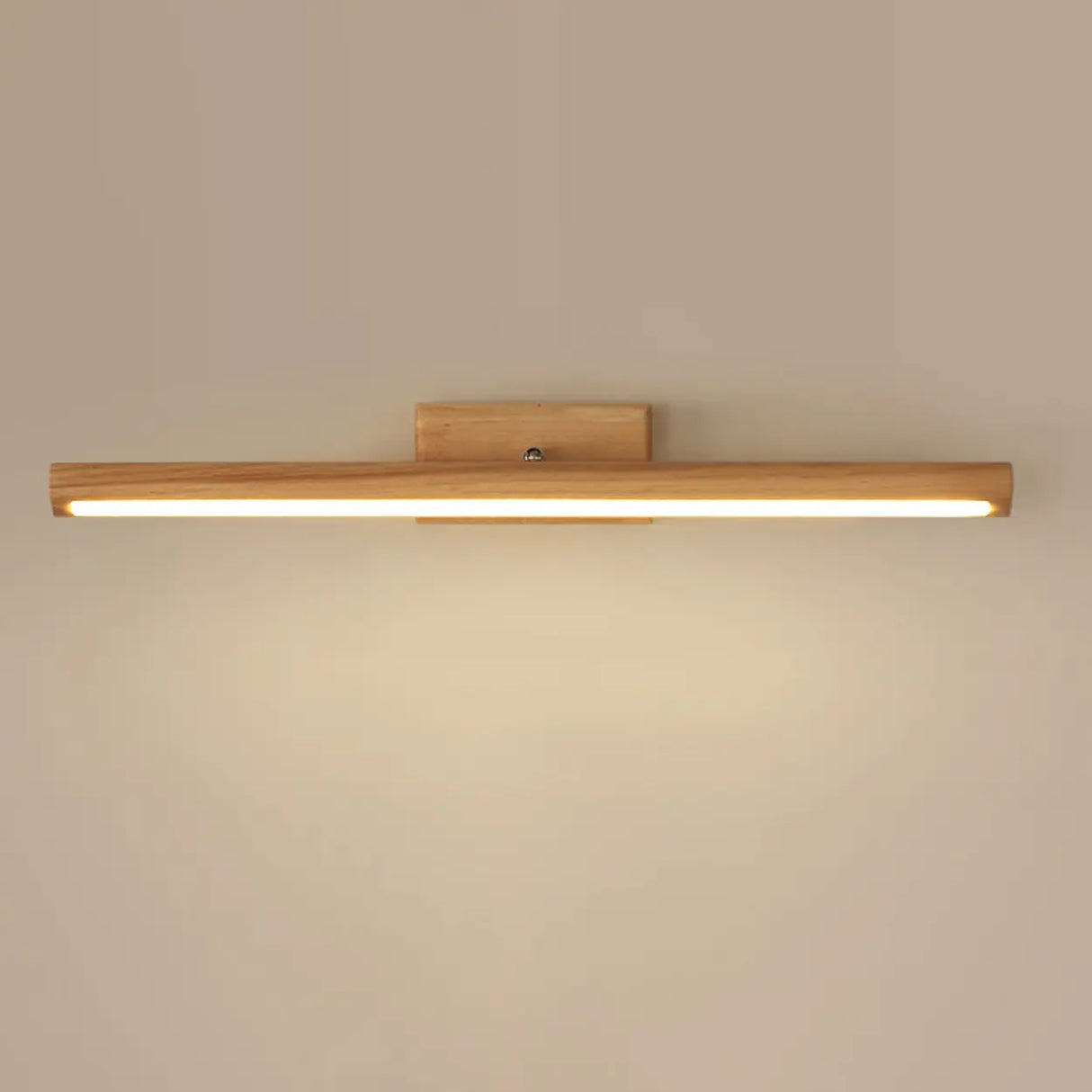 Modern Natural Wood Cylinder Vanity Light Fixtures Image - 11