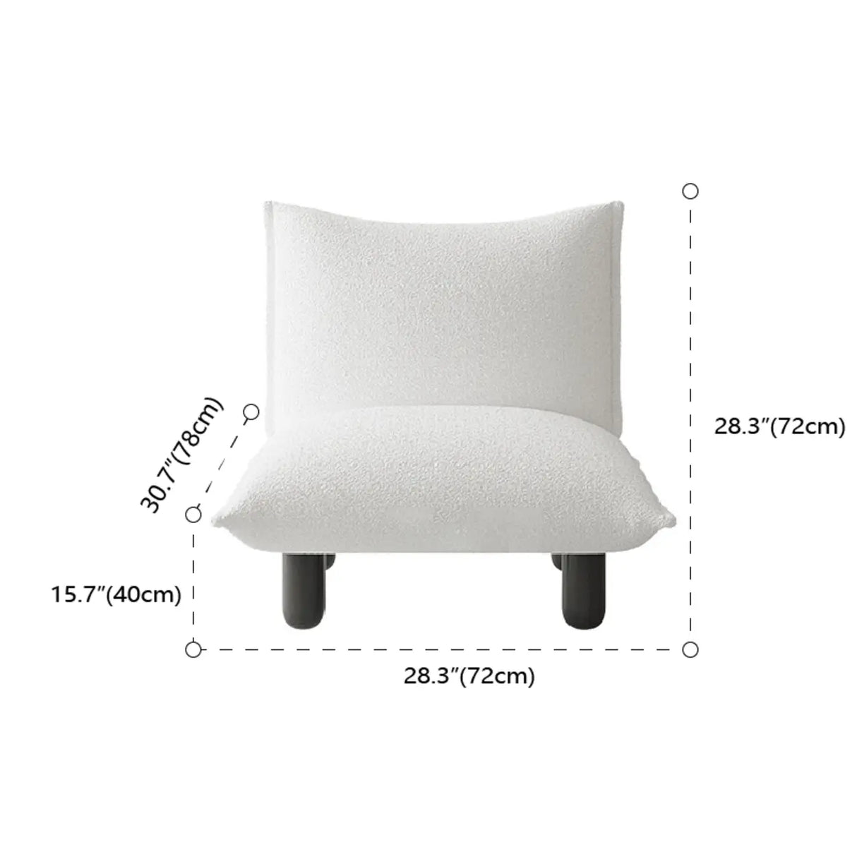 Modern Nordic Black White Living Room Lounge Accent Chair