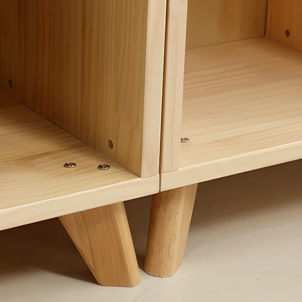 Modern Nordic Modular Solid Wood Storage Bookcases Image - 16