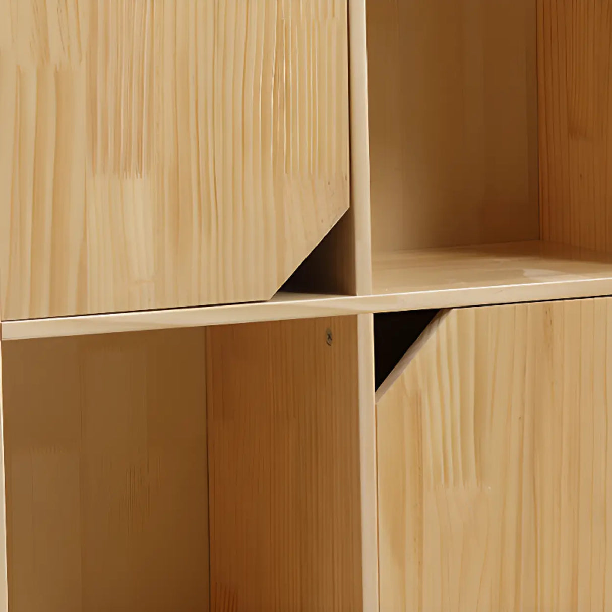 Modern Nordic Modular Solid Wood Storage Bookcases Image - 18