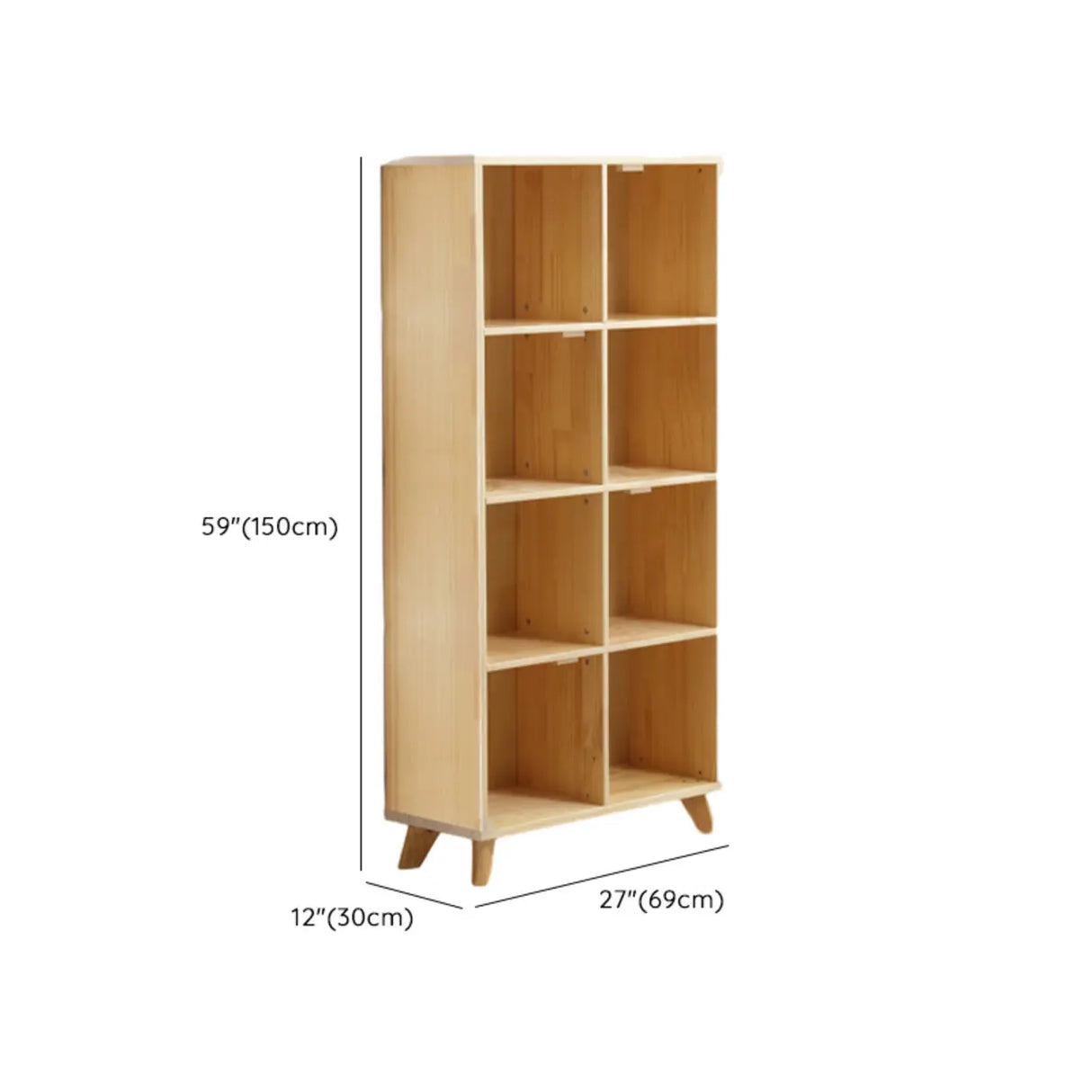 Modern Nordic Modular Solid Wood Storage Bookcases Image - 20
