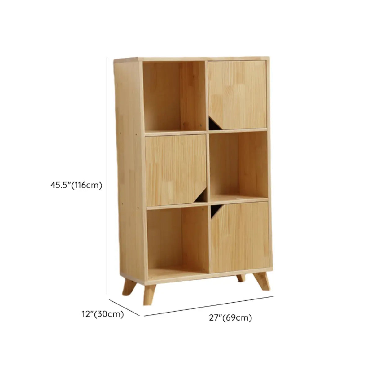 Modern Nordic Modular Solid Wood Storage Bookcases Image - 25