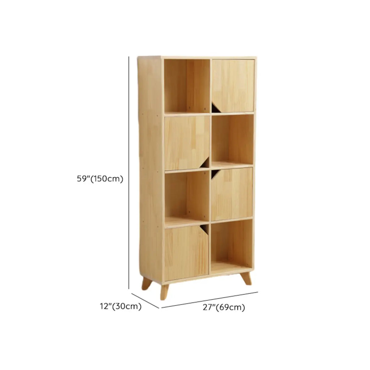 Modern Nordic Modular Solid Wood Storage Bookcases Image - 26