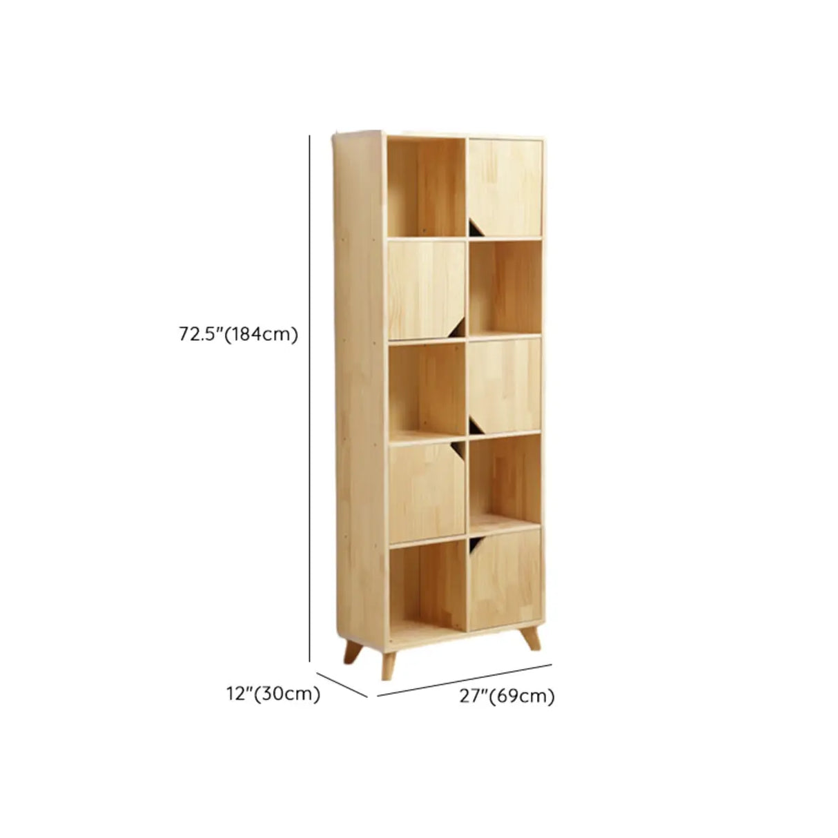 Modern Nordic Modular Solid Wood Storage Bookcases Image - 27