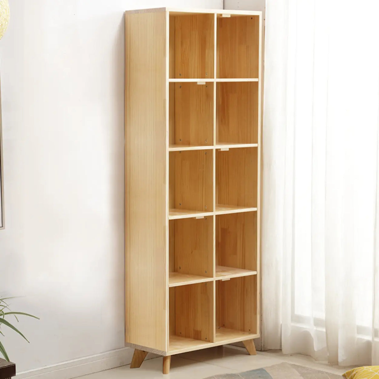 Modern Nordic Modular Solid Wood Storage Bookcases Image - 6