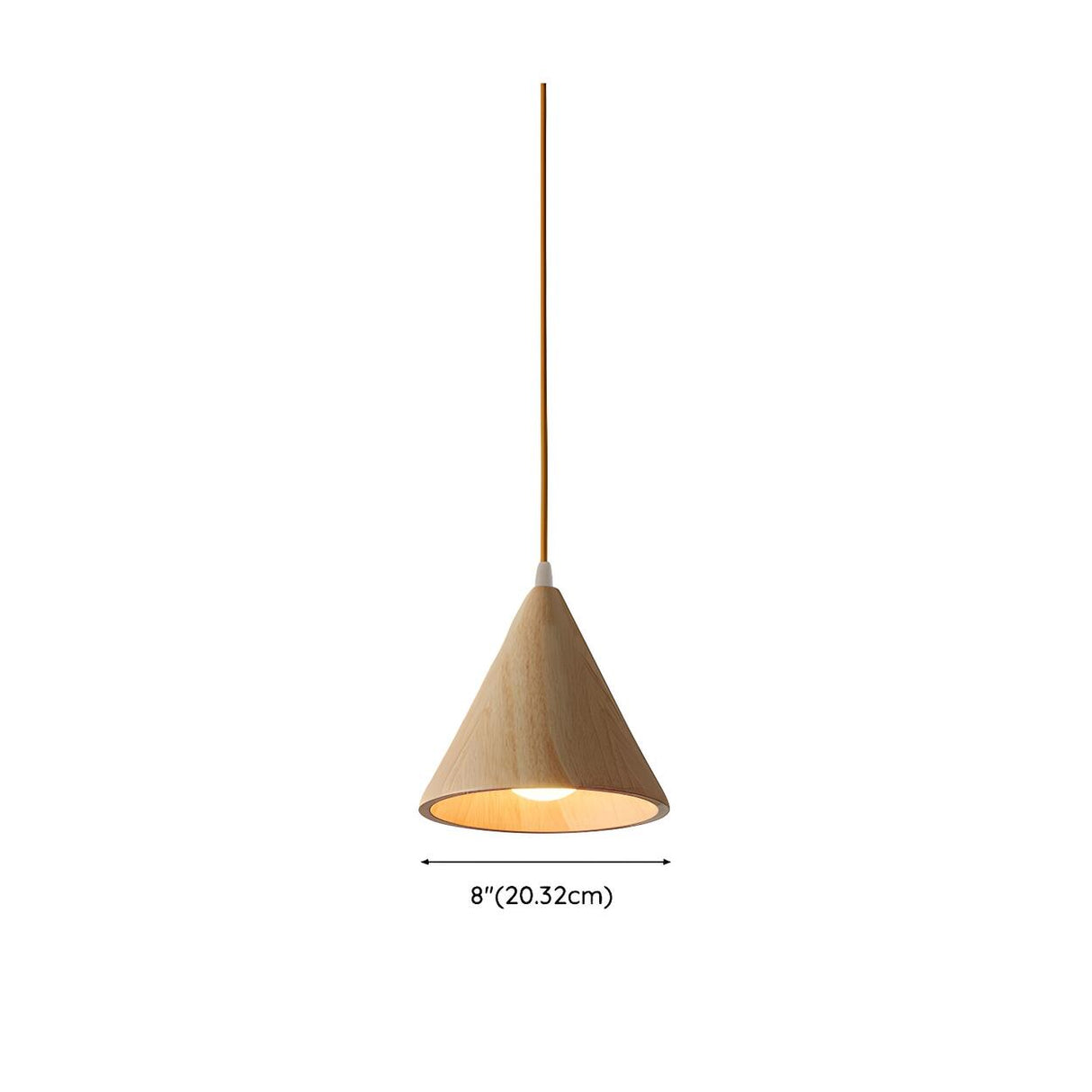 Modern Nordic Solid Wood Cone LinearPendant Light