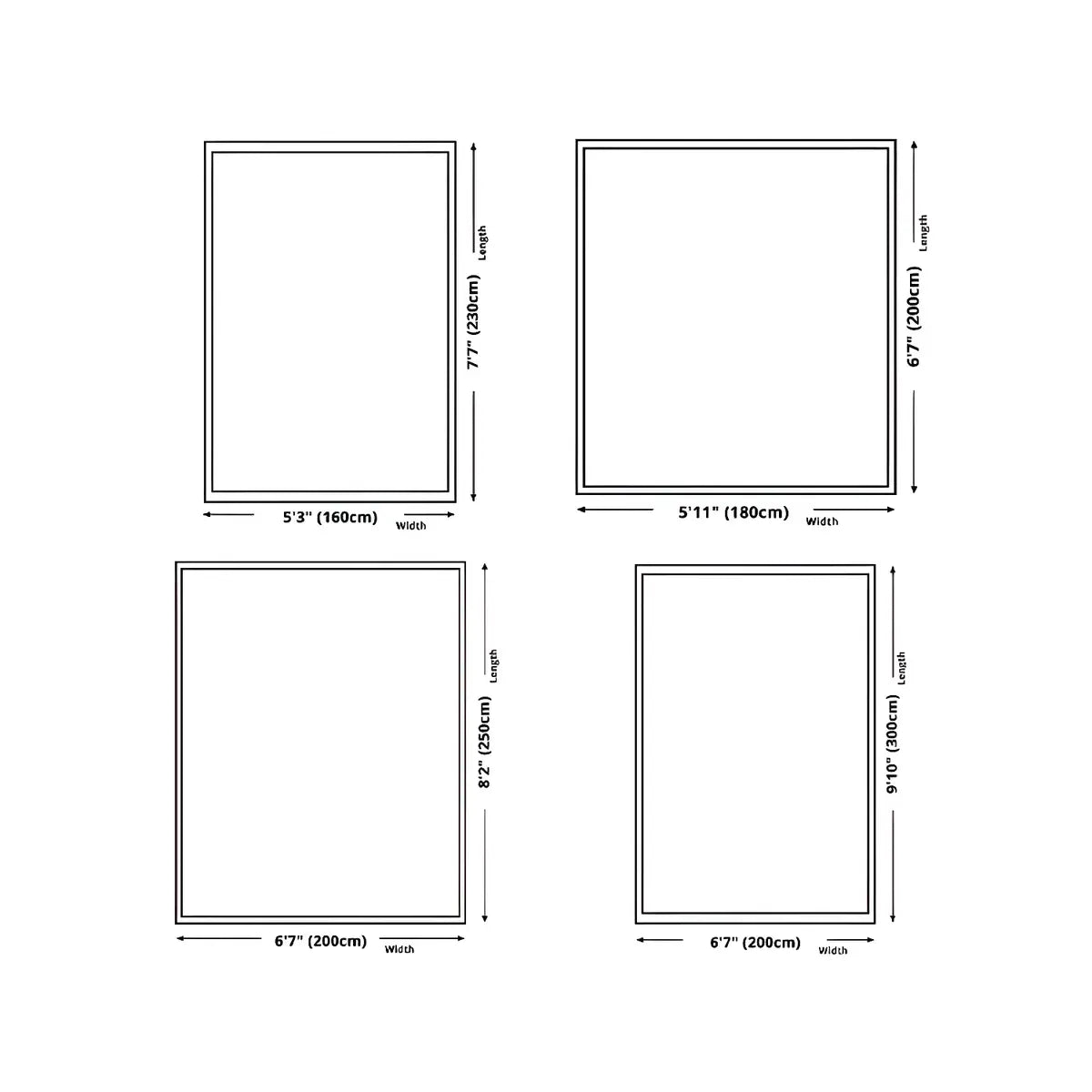 Modern Ombre Polyester Black Rectangular Area Rug Image - 11