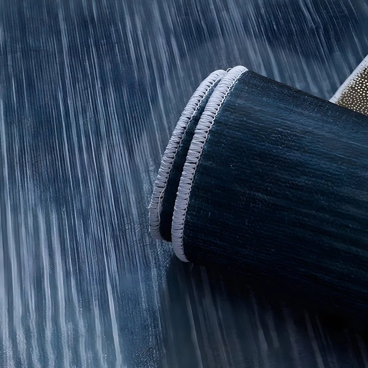 Modern Ombre Polyester Black Rectangular Area Rug Image - 6