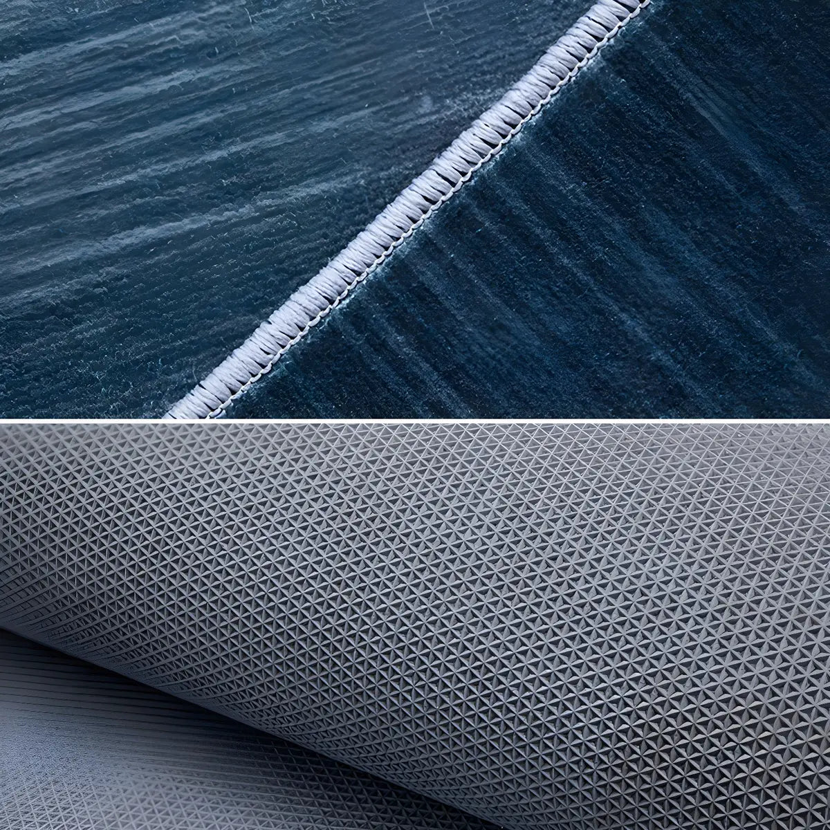 Modern Ombre Polyester Black Rectangular Area Rug Image - 7