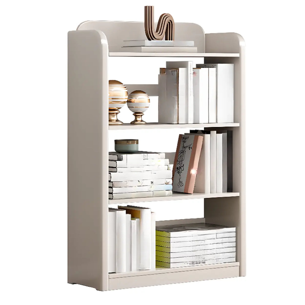 Modern Open Back Vertical Wooden Storage Bookshelf Image - 5
